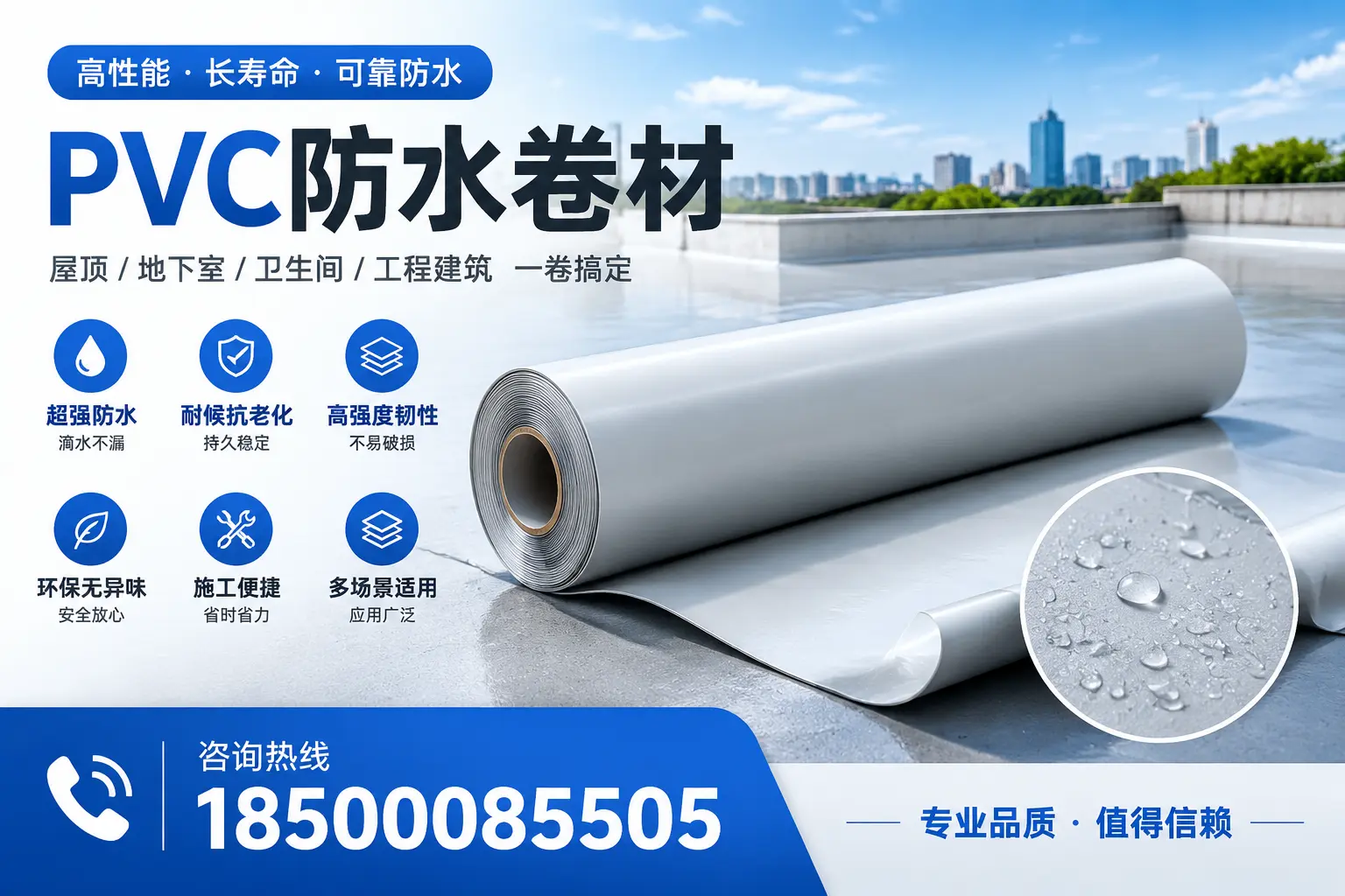 PVC防水卷材的防水效果评测,适合泰安的科学依据